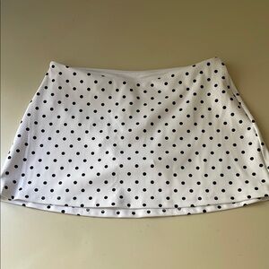 White Polka Dot Mini Skirt